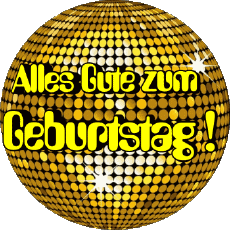 Messages German Alles Gute zum Geburtstag Zusammenfassung - geometrisch Transparent Background 013 