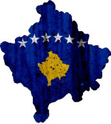 Fahnen Europa Kosovo Karte 