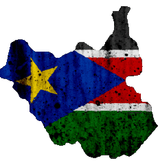 Fahnen Afrika Südsudan Karte 