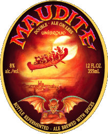 Maudite-Bebidas Cervezas Canadá Unibroue 
