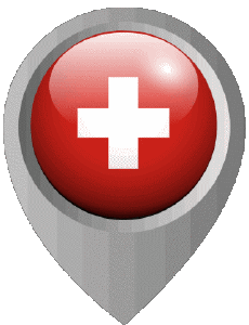 Flags Europe Swiss Location Pin 