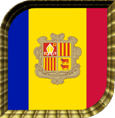 Bandiere Europa Andorra Quadrato 