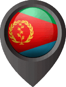 Banderas África Eritrea Marcador de ubicación 