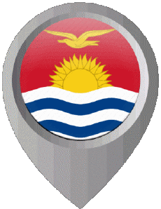 Banderas Oceanía Kiribati Marcador de ubicación 