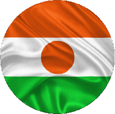 Fahnen Afrika Niger Runde 