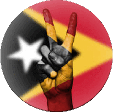 Fahnen Asien Osttimor Runde 