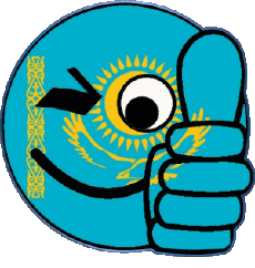 Drapeaux Asie Kazakstan Smiley - OK 