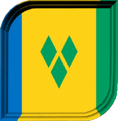 Drapeaux Amériques Saint Vincent et les Grenadines Carré 