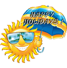 Messages Anglais Happy Holidays Fond Transparent 15 