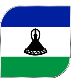 Bandiere Africa Lesotho Quadrato 