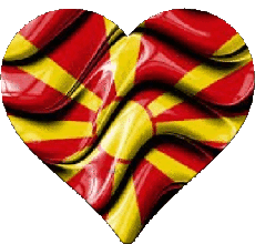 Flags Europe Macedonia Heart 