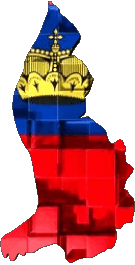 Drapeaux Europe Liechtenstein Carte 