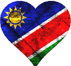 Flags Africa Namibia Heart 