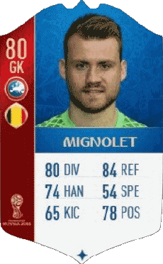Multimedia Vídeo Juegos F I F A - Jugadores  cartas Bélgica Simon Mignolet 