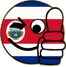 Drapeaux Amériques Costa Rica Smiley - OK 