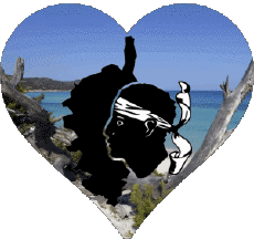 Flags France Regions Corsica Heart 