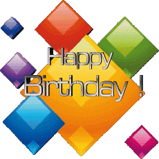 Messages English Happy Birthday Abstract - Geometric 014 