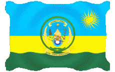 Banderas África Ruanda Ondulación 