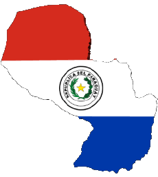 Drapeaux Amériques Paraguay Carte 