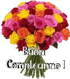 Mensajes Italiano Buon Compleanno Floreale 016 