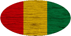 Drapeaux Afrique Guinée Ovale 01 
