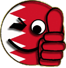 Fahnen Asien Bahrain Smiley - OK 