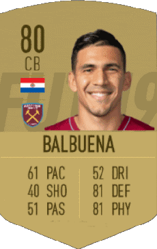 Multimedia Videospiele F I F A - Karten Spieler Paraguay Fabián Balbuena 