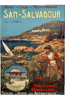 Humour - Fun Affiches Rétro - Lieux France Cote d Azur 