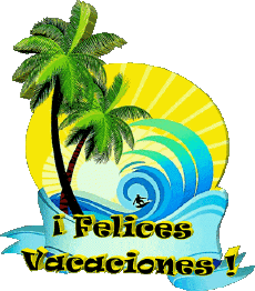 Mensajes Español Felices Vacaciones Fondo transparente 25 