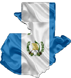 Bandiere America Guatemala Carta Geografica 