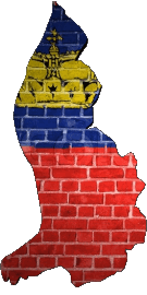 Bandiere Europa Liechtenstein Carta Geografica 