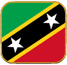 Bandiere America Saint Kitts e Nevis Quadrato 2 