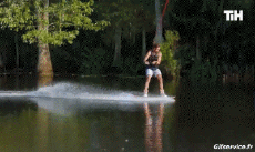 Umorismo -  Fun Sportivo Sci d'acqua Wakeboard Gamelle Fail 