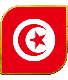 Flags Africa Tunisia Square 