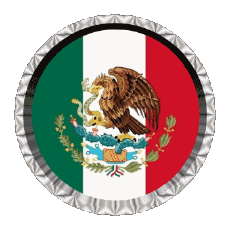 Fahnen Amerika Mexiko Rund - Ringe 