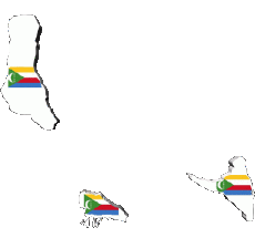 Fahnen Afrika Komoren Verschiedene 