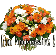 Messages Français Bon Anniversaire Floral Fond Transparent 006 