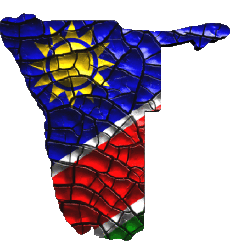 Flags Africa Namibia Map 