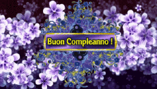 Messages Italian Buon Compleanno Floreale Animated Background 002 