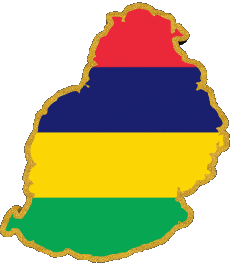 Flags Africa Mauritius Map 