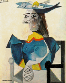 Humor -  Fun Morphing - Look Like Painters artists containment covid art recreations Getty challenge - Pablo Picasso 