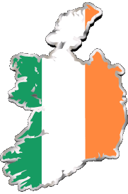 Fahnen Europa Irland Karte 