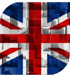 Bandiere Europa UK Quadrato 