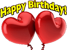 Messages English Happy Birthday Balloons - Confetti 005 
