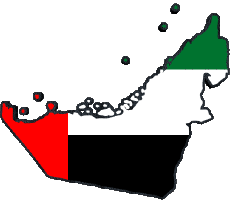 Fahnen Asien Vereinigte Arabische Emirate Karte 