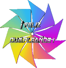 Messagi Spagnolo Feliz Cumpleaños Abstracto - Geométrico Sfondo trasparente 016 