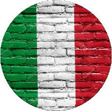 Drapeaux Europe Italie National Rond 