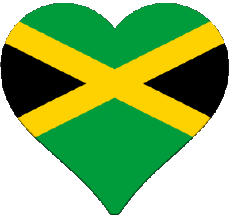 Flags America Jamaica Heart 