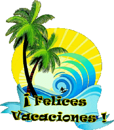 Mensajes Español Felices Vacaciones Fondo transparente 25 