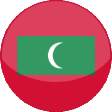 Fahnen Asien Malediven Runde 